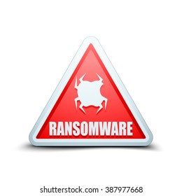 Ransomware Hazard sign