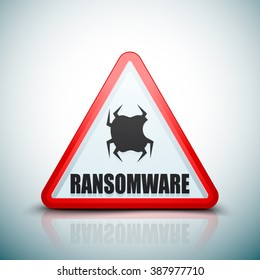 Ransomware Hazard sign