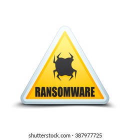 Ransomware Hazard sign
