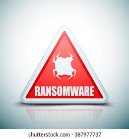 Ransomware Hazard sign