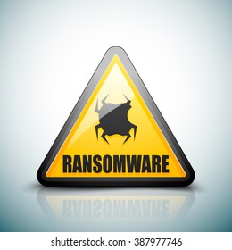 Ransomware Hazard sign