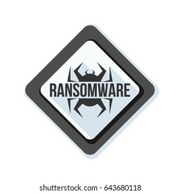 Ransomware Hazard sign