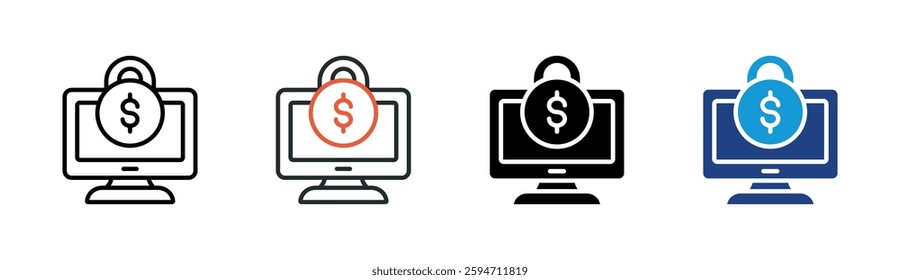 Ransomware Icon Element For Design