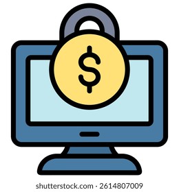 Ransomware Icon Element For Design