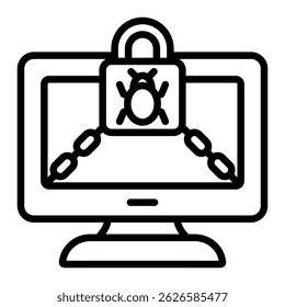 Elemento de ícone ransomware para design
