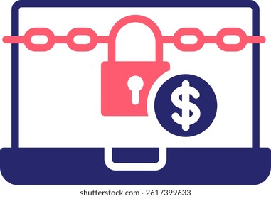 Ransomware Icon Fill Vector Illustration