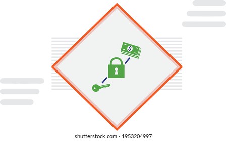 Ransomware Icon isolated white background