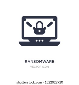 ransomware icon on white background. Simple element illustration from Cyber concept. ransomware sign icon symbol design.