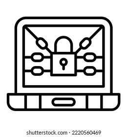 Imagen vectorial de icono de Ransomware. También se puede usar para aplicaciones web, aplicaciones móviles y medios impresos.