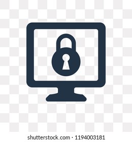 Ransomware vector icon isolated on transparent background, Ransomware transparency concept can be used web and mobile