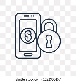 Ransomware vector outline icon isolated on transparent background, high quality linear Ransomware transparency concept can be used web and mobile