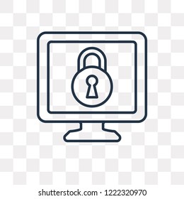 Ransomware vector outline icon isolated on transparent background, high quality linear Ransomware transparency concept can be used web and mobile - Powered by Shutterstock - Get 15% off with code: PIKWIZARD15