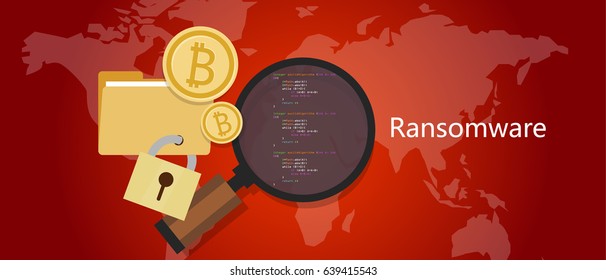 Ransomware Wannacry Hacker Concept Of Lock Folder And Ask Money 