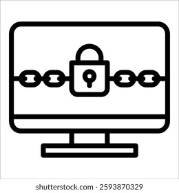 Ransomware Warning Icon Element For Design