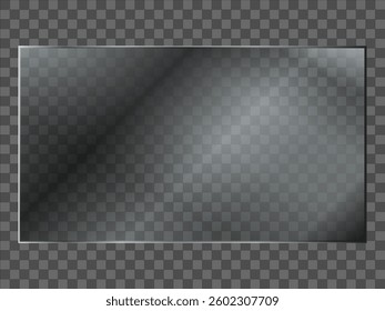 ransparent Glass Panel Vector Illustration
