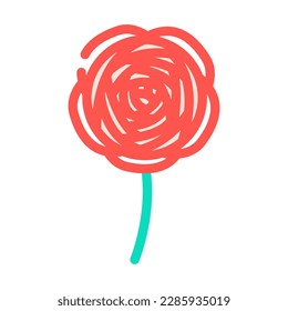 ranunculus flower spring color icon vector. ranunculus flower spring sign. isolated symbol illustration