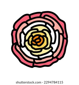 ranunculus flower spring color icon vector. ranunculus flower spring sign. isolated symbol illustration