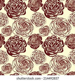 ranunculus flower vector pattern