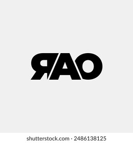 RAO letter monogram typography logo