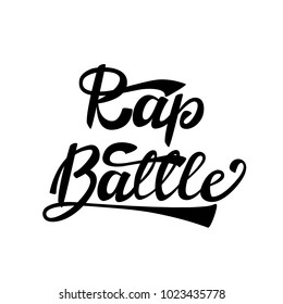 Rap Battle Lettering. Vector illustration.