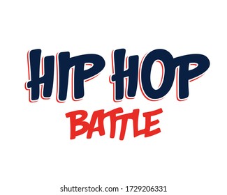 Escritura vectorial de batalla de rap, logo del tema musical.