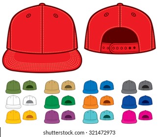 rap cap front and back view 