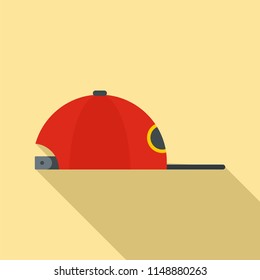 Rap cap icon. Flat illustration of rap cap vector icon for web design