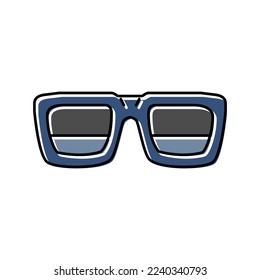 rap glasses frame color icon vector. rap glasses frame sign. isolated symbol illustration