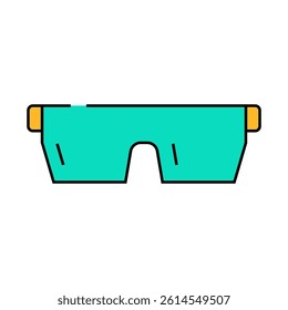 rap glasses frame line icon vector. rap glasses frame sign. isolated symbol illustration
