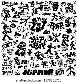  Rap, Graffiti, Hip Hop - Icon Set