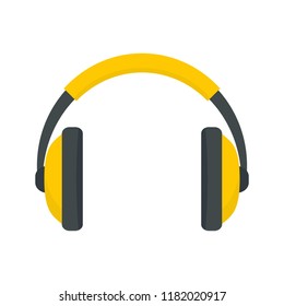 Rap headset icon. Flat illustration of rap headset vector icon for web design