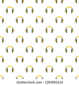 Rap headset pattern seamless vector repeat for any web design