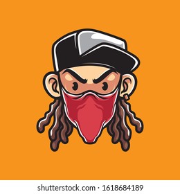 Rap Hip Hop Mascot Logo Vector Stock Vector (Royalty Free) 1618684189 ...