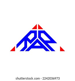 Logo de la carta RAP diseño creativo con gráfico vectorial, logotipo RAP simple y moderno.
