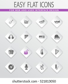 Rap Music easy flat web icons for user interface design