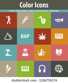 Rap Music icon set for web sites and user interface