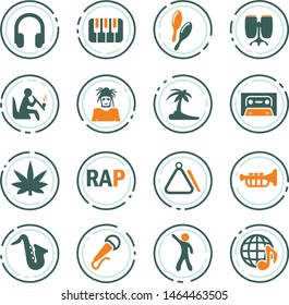Rap Music icon set for web sites and user interface