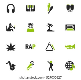 Rap Music icon set for web sites and user interface