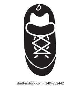 Rap sneaker icon. Simple illustration of rap sneaker vector icon for web design isolated on white background