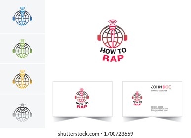 Rap Vector Logo Business Card Template Stock Vector (Royalty Free