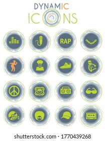 rap web icons for user interface design