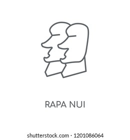 Rapa Nui linear icon. Rapa Nui concept stroke symbol design. Thin graphic elements vector illustration, outline pattern on a white background, eps 10.