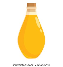 Rapeseed oil icon cartoon vector. Jug bottle. Floral grass mustard