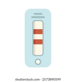 Rapid antigen test cassette showing positive result with two red lines for covid 19