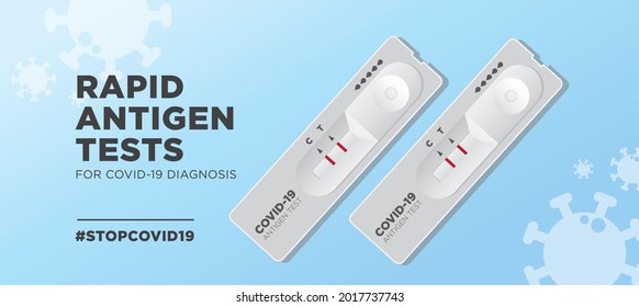 Rapid antigen tests for Covid-19 banner signage