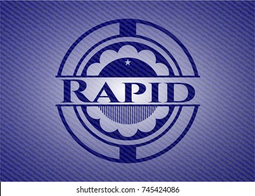 Rapid badge with denim background