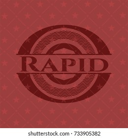 Rapid badge with red background