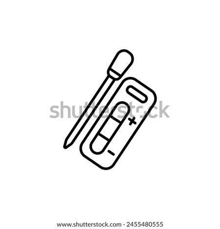Rapid blood test line vector icon isolated on white background. Rapid test. Medical logo. Healthcare icon.