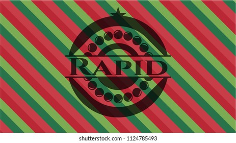 Rapid christmas emblem background.