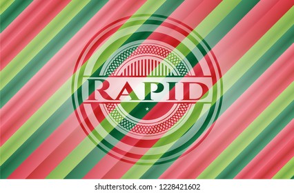 Rapid christmas emblem background.